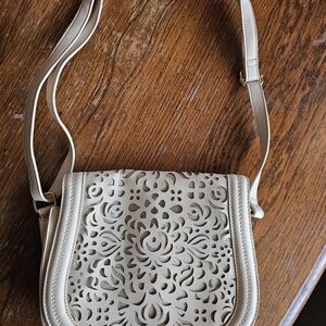 Snob Essentials Cream Crossbody Bag